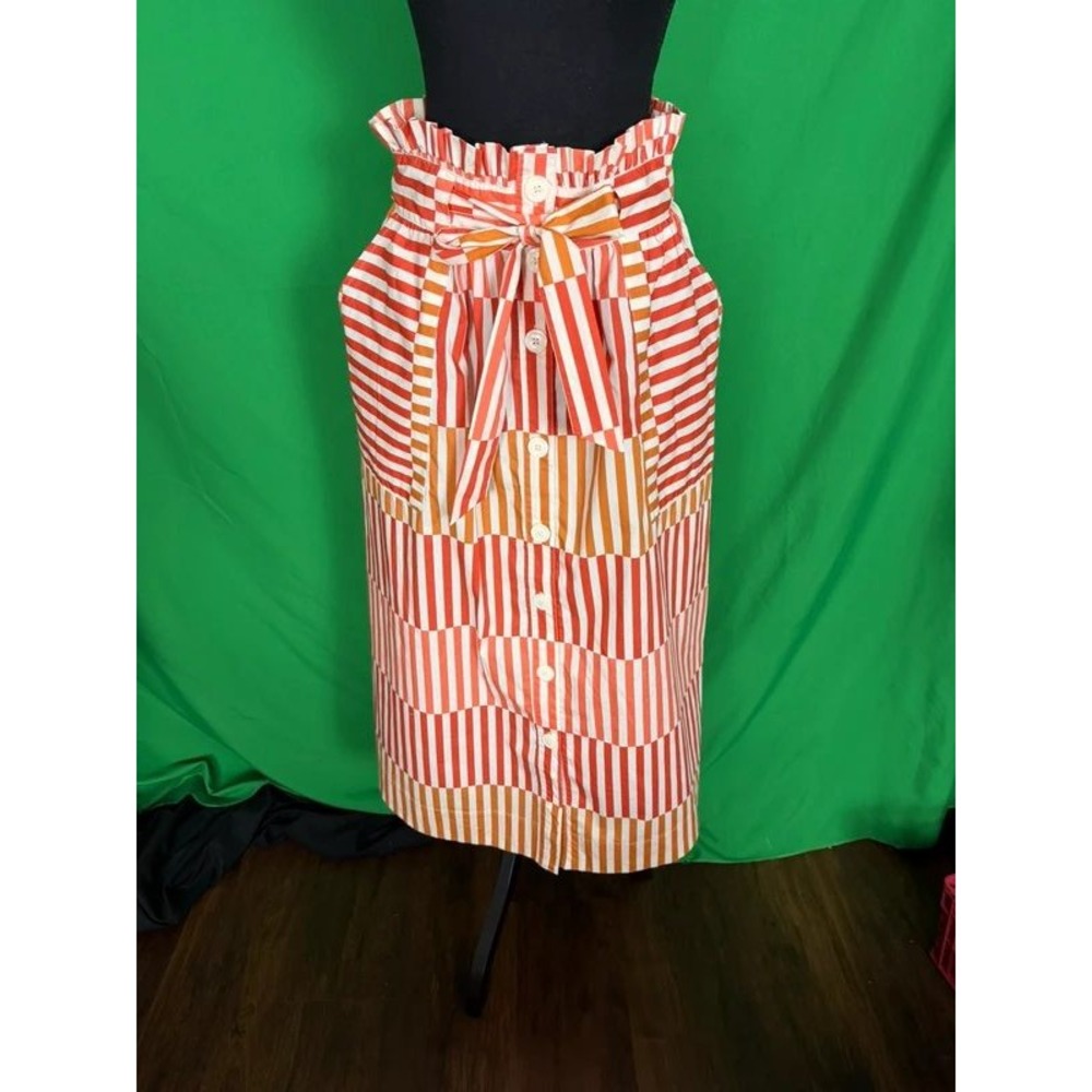Who What Wear Womens S Striped Midi Skirt Paperbag Belted Button Front Target